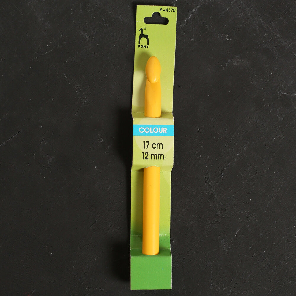 Pony Colour 12 mm 17 cm Sarı Plastik Yün Tığ - 44370